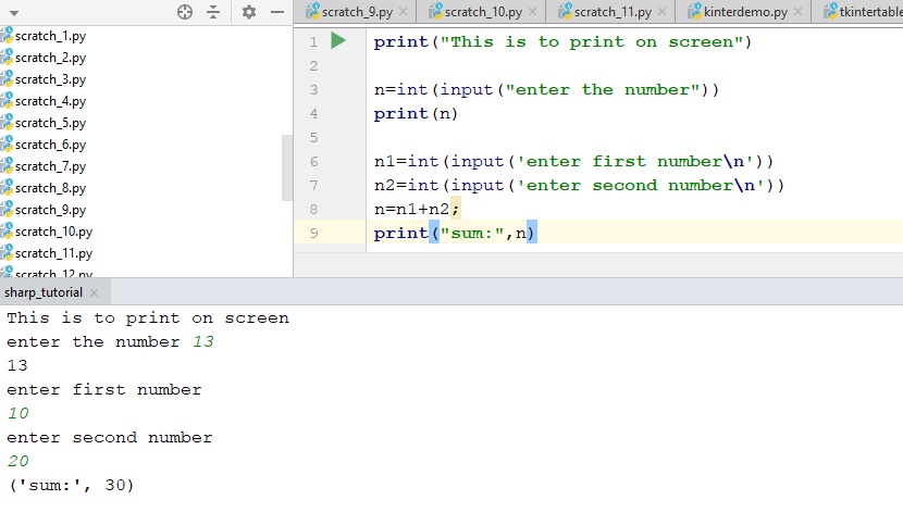 input output in python – Sharp Tutorial