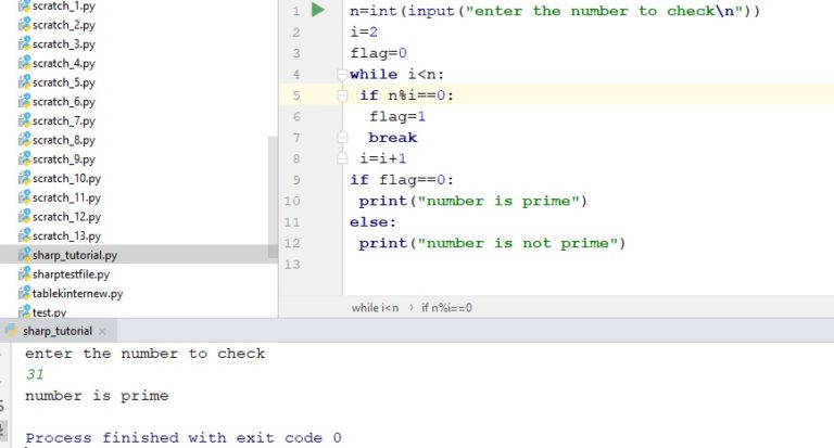 loop prime number list to 100 python